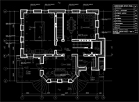 архитектурный план первого этажа загородного дома