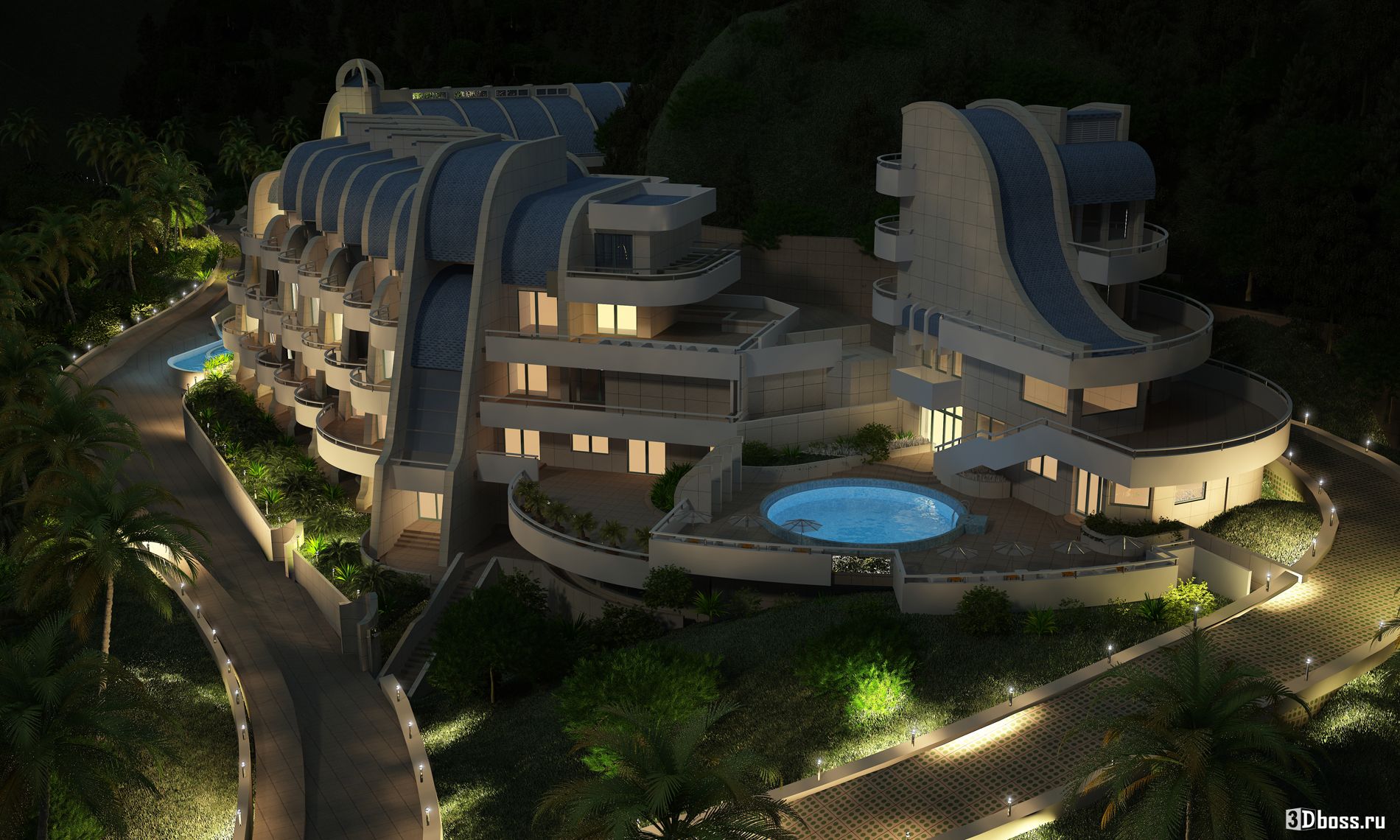 3D визуализация гостиницы в г.Сочи