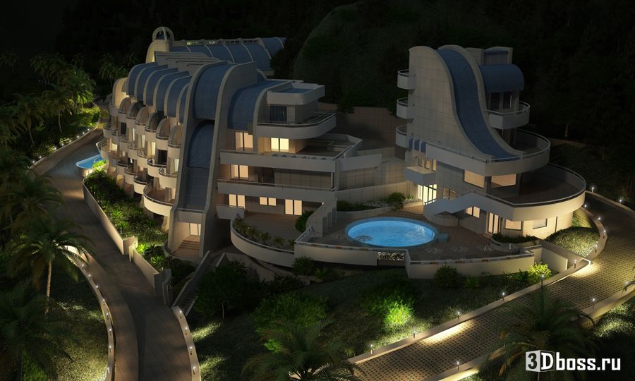 3D визуализация гостиницы в г. Сочи