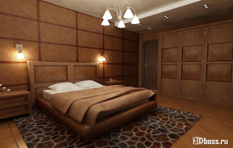 дизайн спальни однокомнатной квартиры